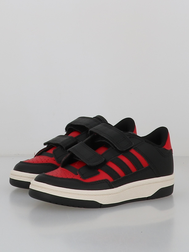 Baskets rapid court cf c rouge et noir enfant - Adidas