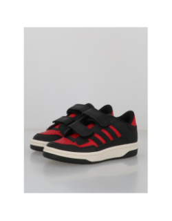 Baskets rapid court cf c rouge et noir enfant - Adidas