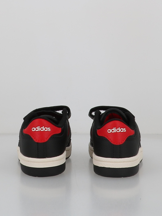 Baskets rapid court cf c rouge et noir enfant - Adidas