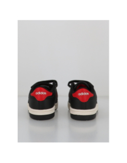 Baskets rapid court cf c rouge et noir enfant - Adidas