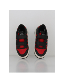 Baskets rapid court cf c rouge et noir enfant - Adidas