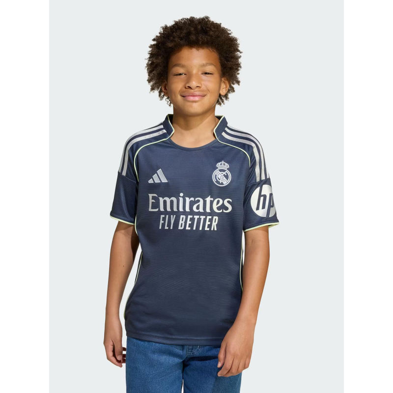 Maillot de football real madrid extérieur 25/26 bleu enfant - Adidas