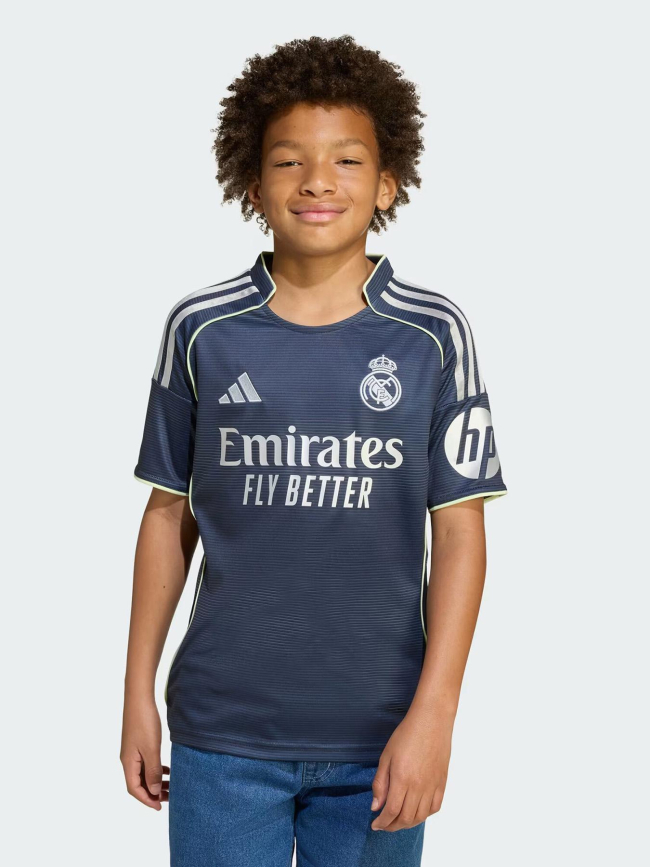 Maillot de football real madrid extérieur 25/26 bleu enfant - Adidas