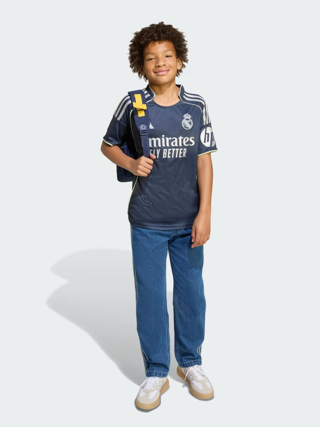 Maillot de football real madrid extérieur 25/26 bleu enfant - Adidas