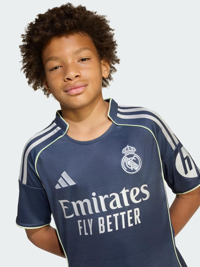 Maillot de football real madrid extérieur 25/26 bleu enfant - Adidas