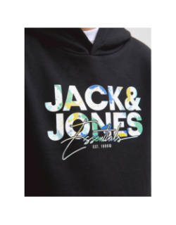 Sweat à capuche jjgeplas noir garçon - Jack & Jones