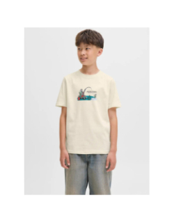T-shirt à manches courtes jorskull nature beige garçon - Jack & Jones