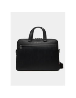 Sacoche ordinateur simili-cuir woven noir - Tommy Hilfiger