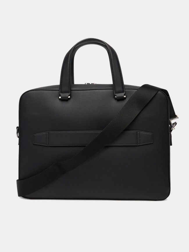 Sacoche ordinateur simili-cuir woven noir - Tommy Hilfiger