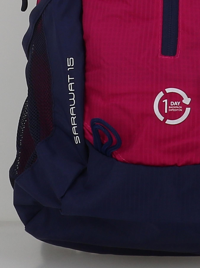 Sac à dos de randonnée sarawat 15l violet et rose - Élémenterre