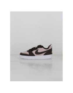 Baskets court borough low recraft gs marron rose enfant - Nike