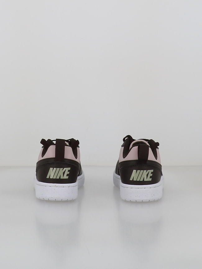 Baskets court borough low recraft gs marron rose enfant - Nike