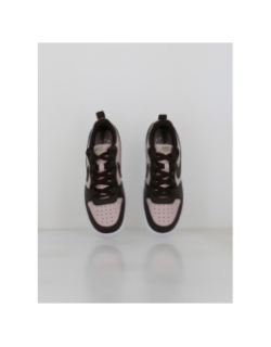 Baskets court borough low recraft gs marron rose enfant - Nike