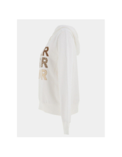 Sweat à capuche maia believe blanc femme - Only