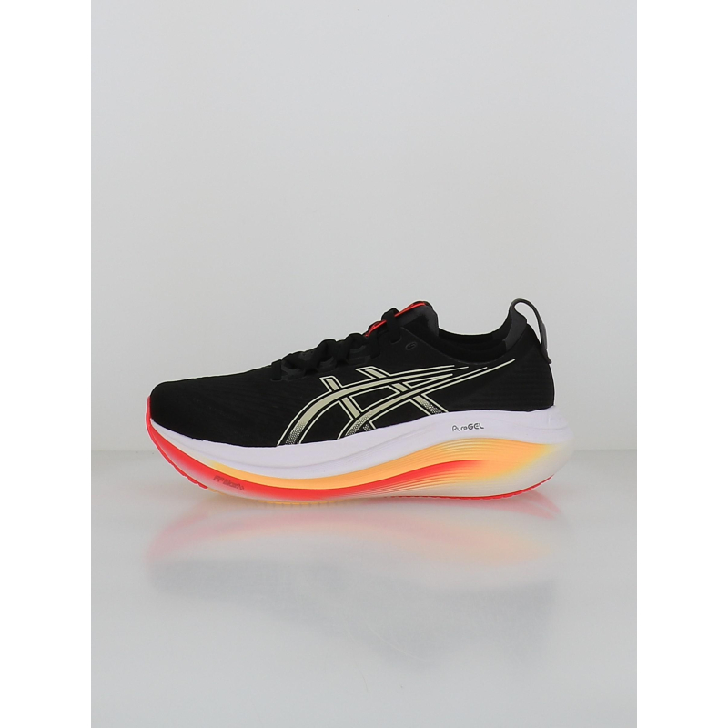 Chaussures de running gel nimbus 27 noir kaki homme - Asics