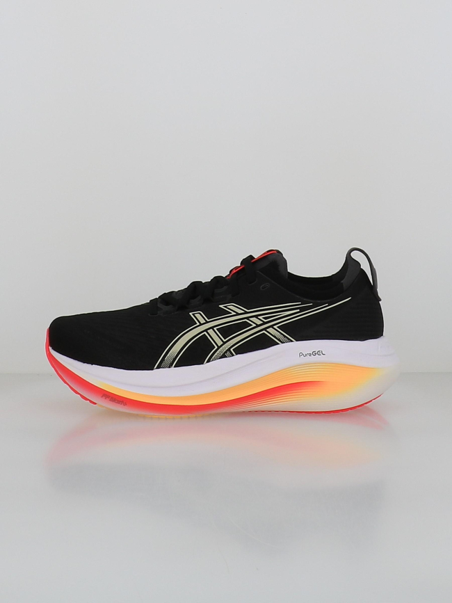 Chaussures de running gel nimbus 27 noir kaki homme - Asics