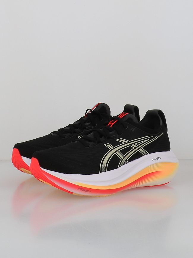 Chaussures de running gel nimbus 27 noir kaki homme - Asics