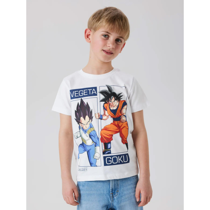 T-shirt nkmjes dbz goku vegeta blanc garçon - Name It