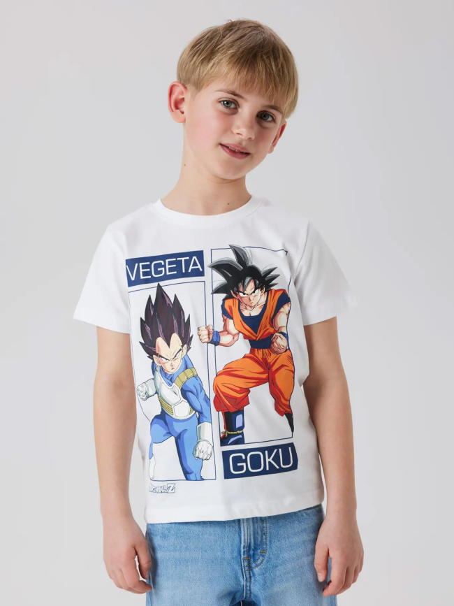 T-shirt nkmjes dbz goku vegeta blanc garçon - Name It