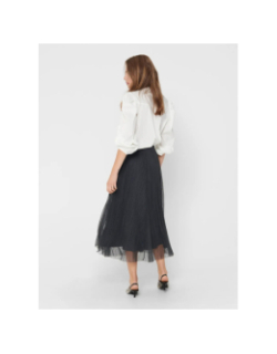 Jupe longue plissée lavina gris anthracite femme - Only