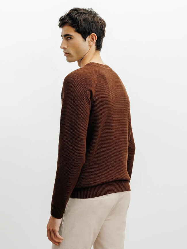 Pull en maille borange marron homme - Izac