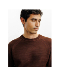 Pull en maille borange marron homme - Izac