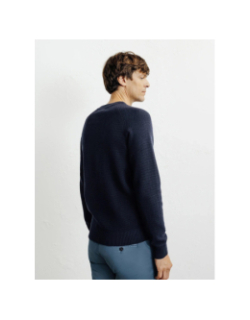 Pull en maille borange bleu marine homme - Izac