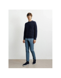 Pull en maille borange bleu marine homme - Izac