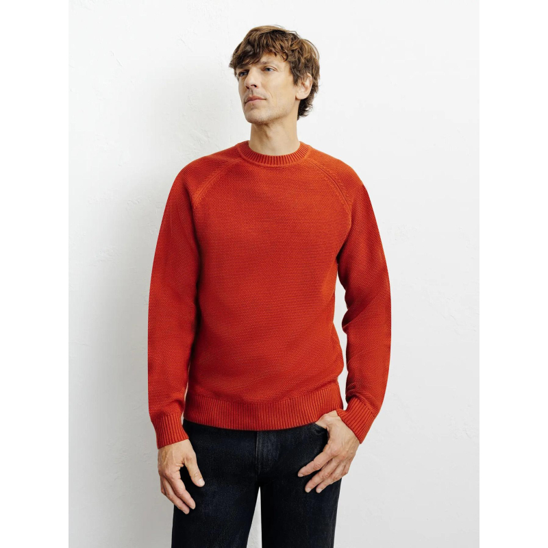 Pull en maille borange rouge homme - Izac