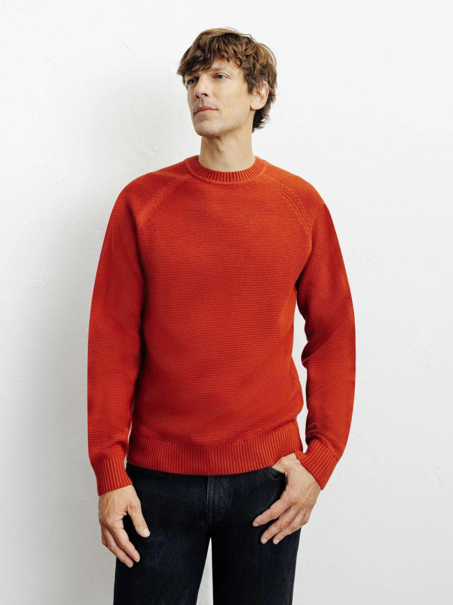 Pull en maille borange rouge homme - Izac