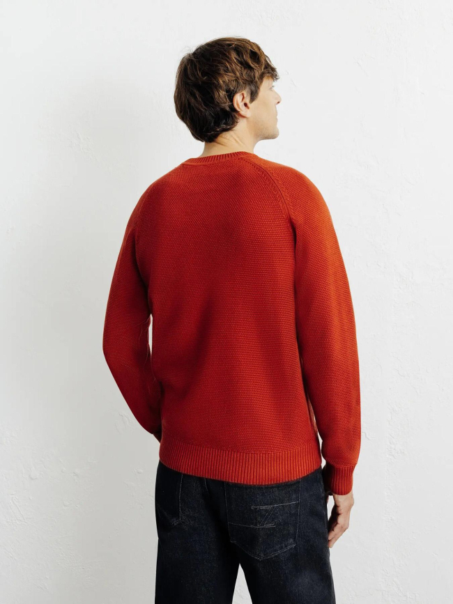 Pull en maille borange rouge homme - Izac