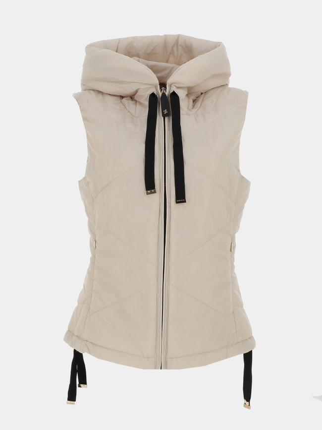 Doudoune sans manche cintrée beige femme - Salsa