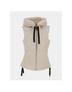 Doudoune sans manche cintrée beige femme - Salsa