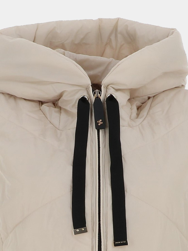 Doudoune sans manche cintrée beige femme - Salsa