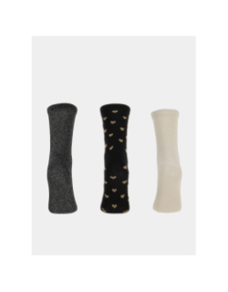 Pack de 3 paires de chaussettes brillantes onlgracie noir femme - Only