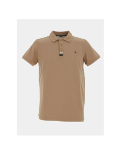 Polo garlic cappuccino marron homme - Benson & Cherry