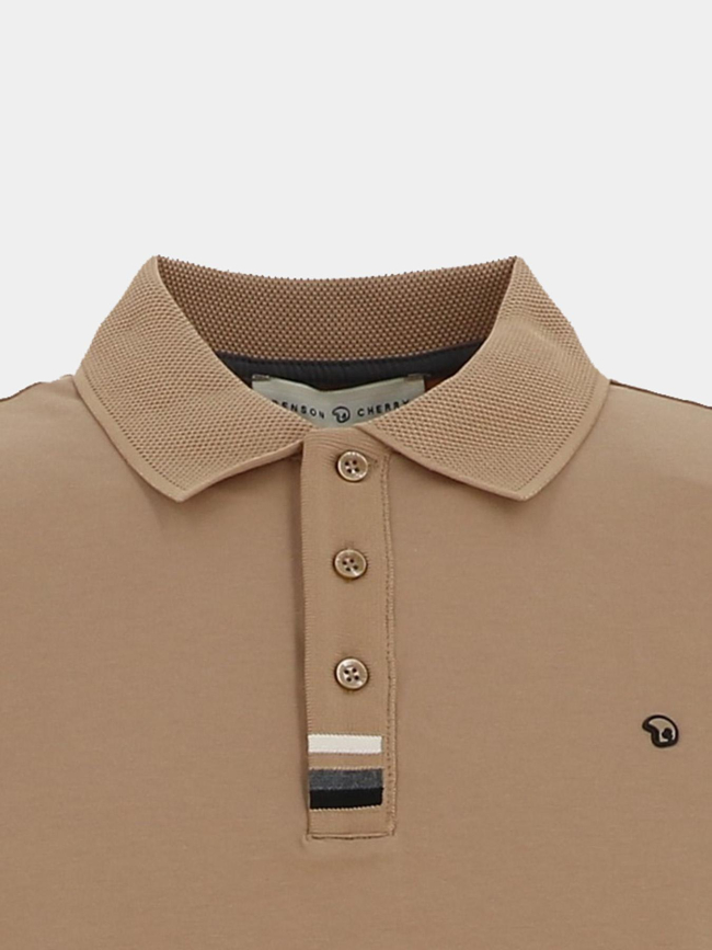Polo garlic cappuccino marron homme - Benson & Cherry