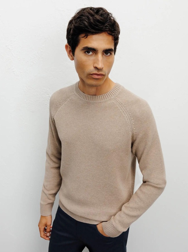 Pull en maille borange beige homme - Izac