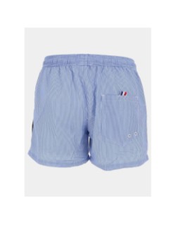 Short de bain rayé surf helsinki bleu et blanc homme - Lagon Bleu