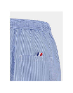 Short de bain rayé surf helsinki bleu et blanc homme - Lagon Bleu