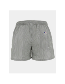 Short de bain rayé surf helsinki kaki et blanc homme - Lagon Bleu