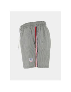 Short de bain rayé surf helsinki kaki et blanc homme - Lagon Bleu