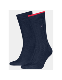 Pack de 2 paires de chaussettes structure côtelé bleu homme - Tommy Hilfiger
