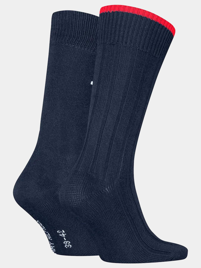 Pack de 2 paires de chaussettes structure côtelé bleu homme - Tommy Hilfiger