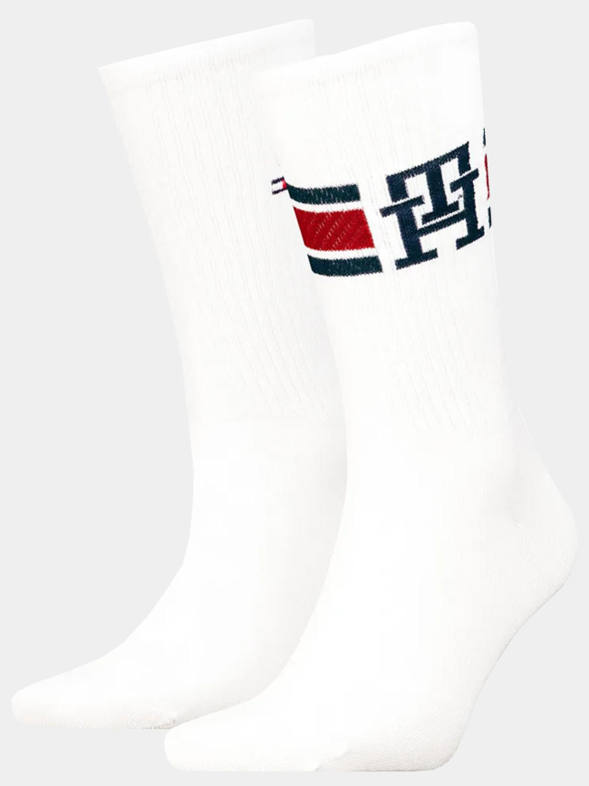 Pack de 2 paires de chaussettes monogram sport blanc homme - Tommy Hilfiger