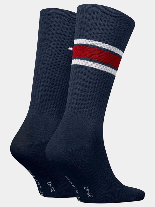 Pack de 2 paires de chaussettes monogram sport bleu homme - Tommy Hilfiger
