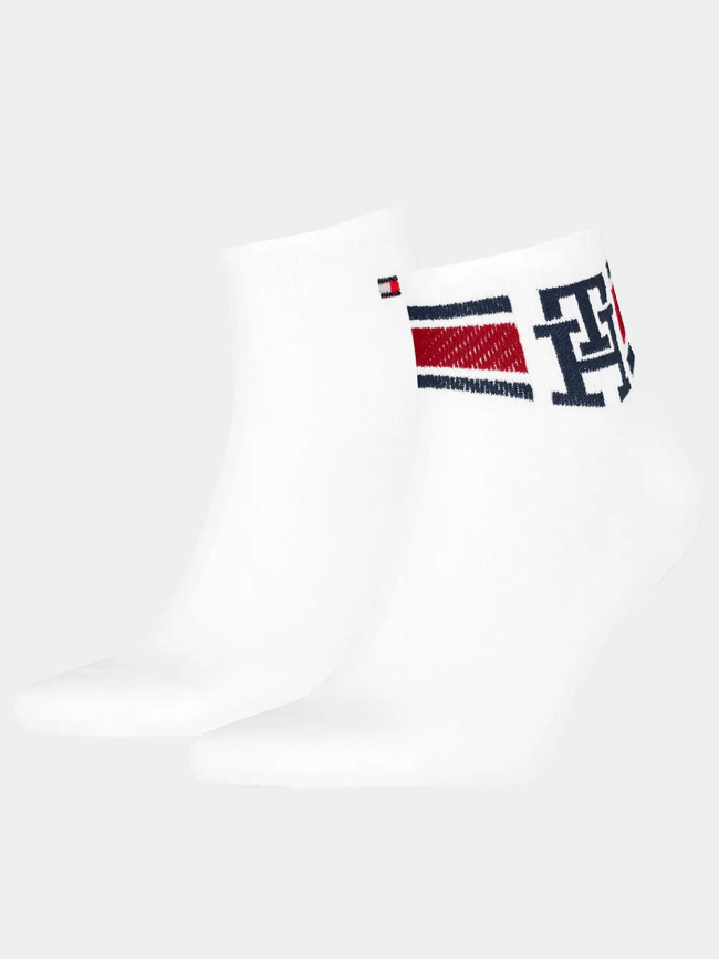 Pack de 2 paires de chaussettes quarter sport blanc homme - Tommy Hilfiger