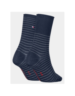 Pack de 2 paires de chaussettes stripe bleu marine femme - Tommy Hilfiger