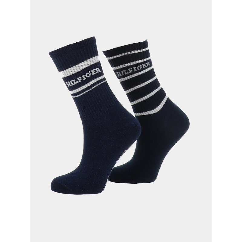2 paires de chaussettes côtelées bleu marine femme - Tommy Hilfiger