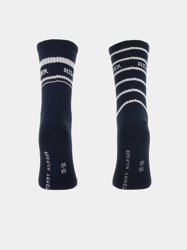 2 paires de chaussettes côtelées bleu marine femme - Tommy Hilfiger